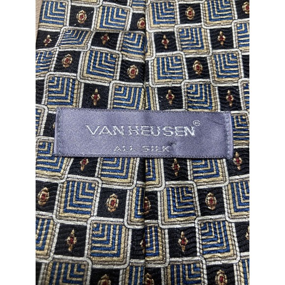 Van Heusen All Silk Mens Necktie Brown - Picture 4 of 4
